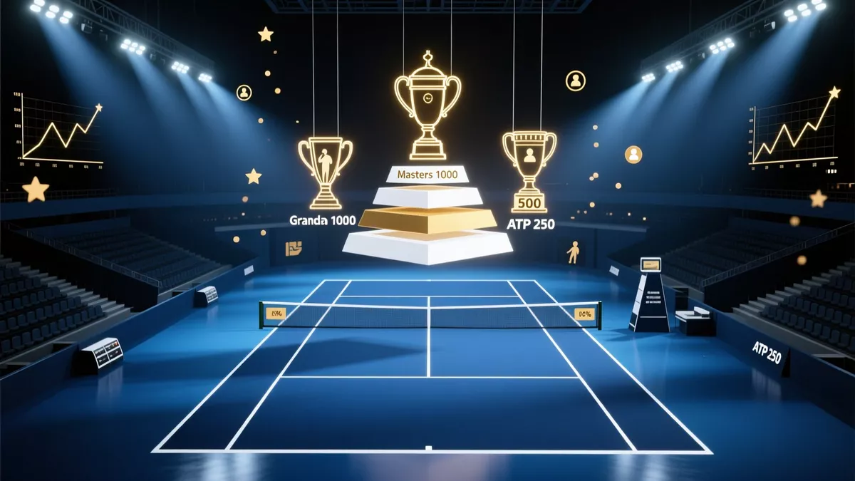 ATP tournament hierarchy betting guide showing multiple tennis tour levels with data analytics