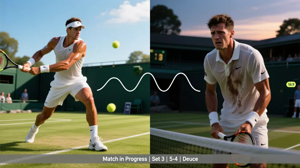 Grand Slam best-of-five format showing player endurance and comeback dynamics across five sets