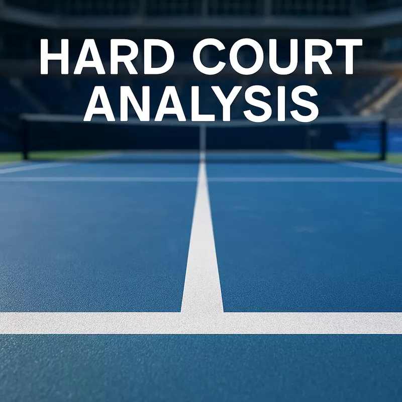 Professional blue hard court tennis surface with visible texture and court lines