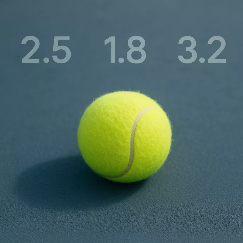 Tennis ball on court with betting odds numbers overlay for strategic analysis